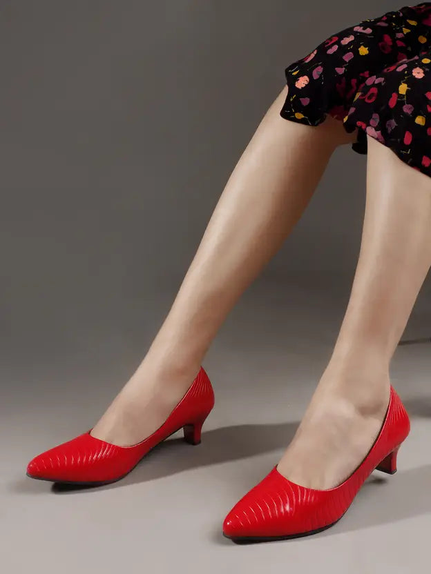 Pointed Toe Red Pumps
