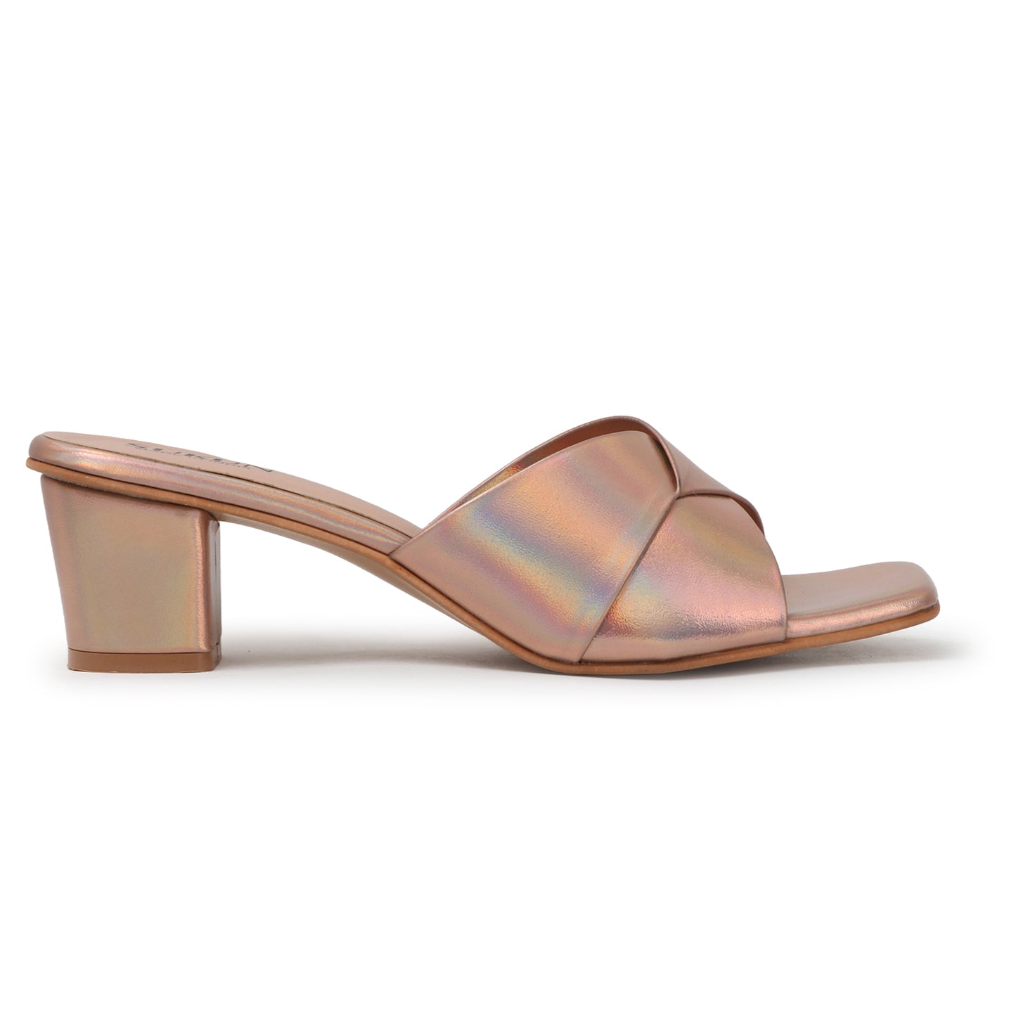 Fold Golden Block Heels