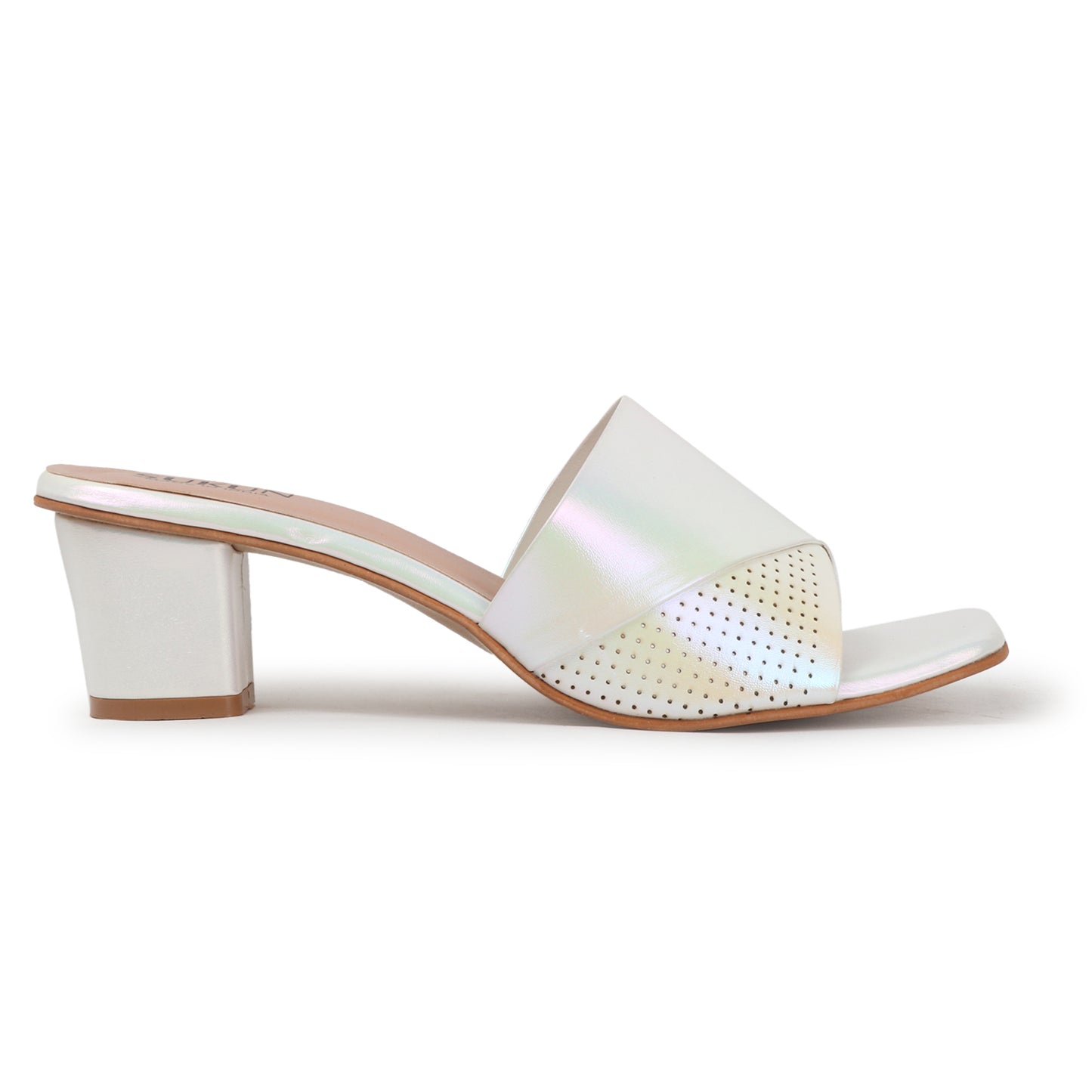 Dane White Block Heels