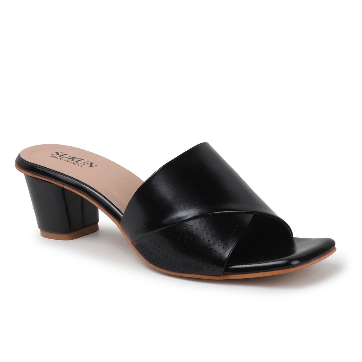 Dane Black Block Heels