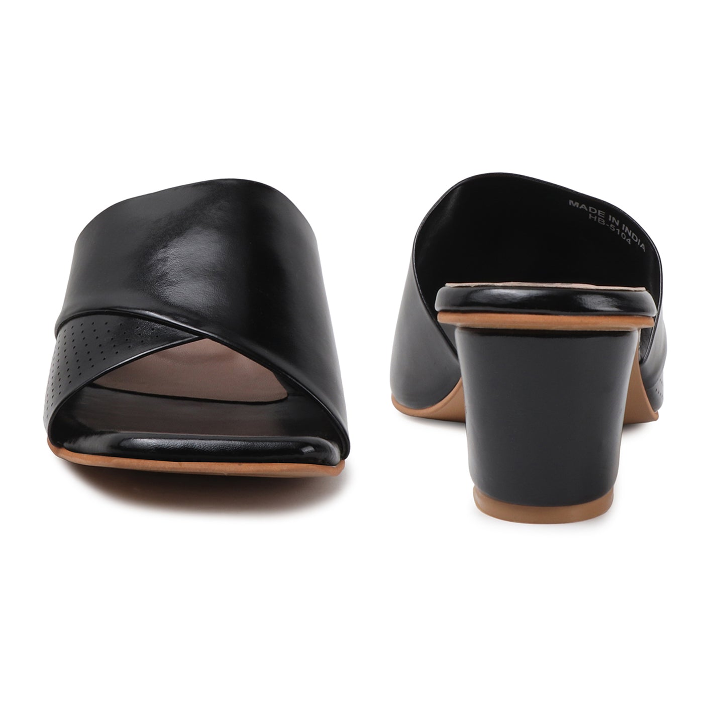 Dane Black Block Heels