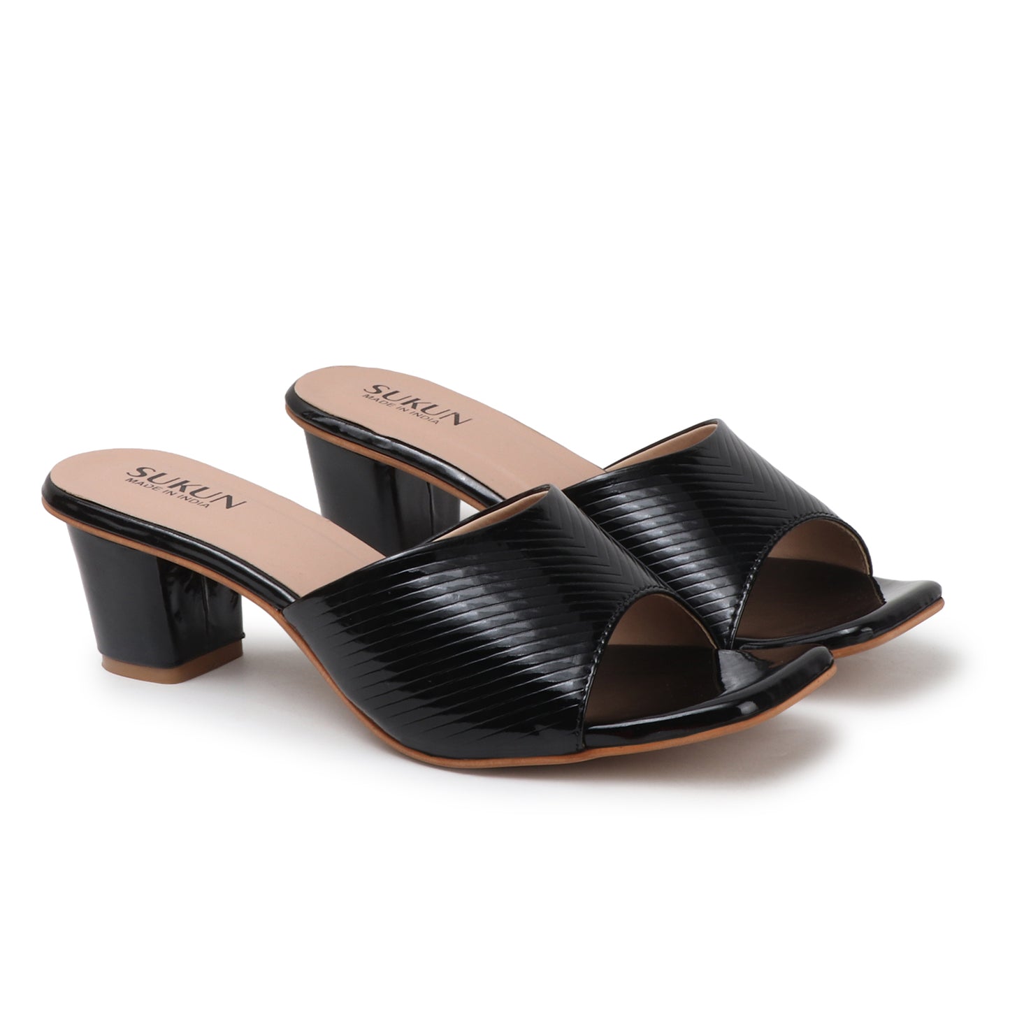 Liner Black Block Heels