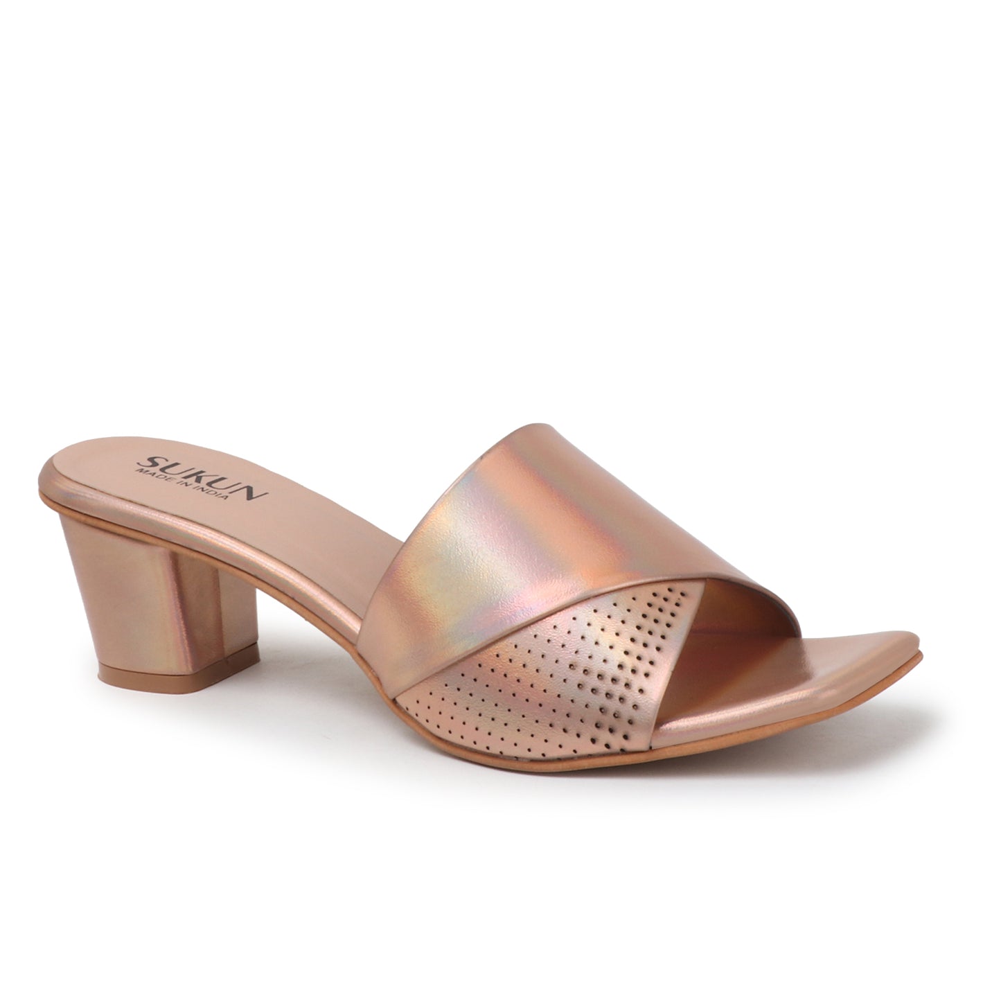 Dane Golden Block Heels