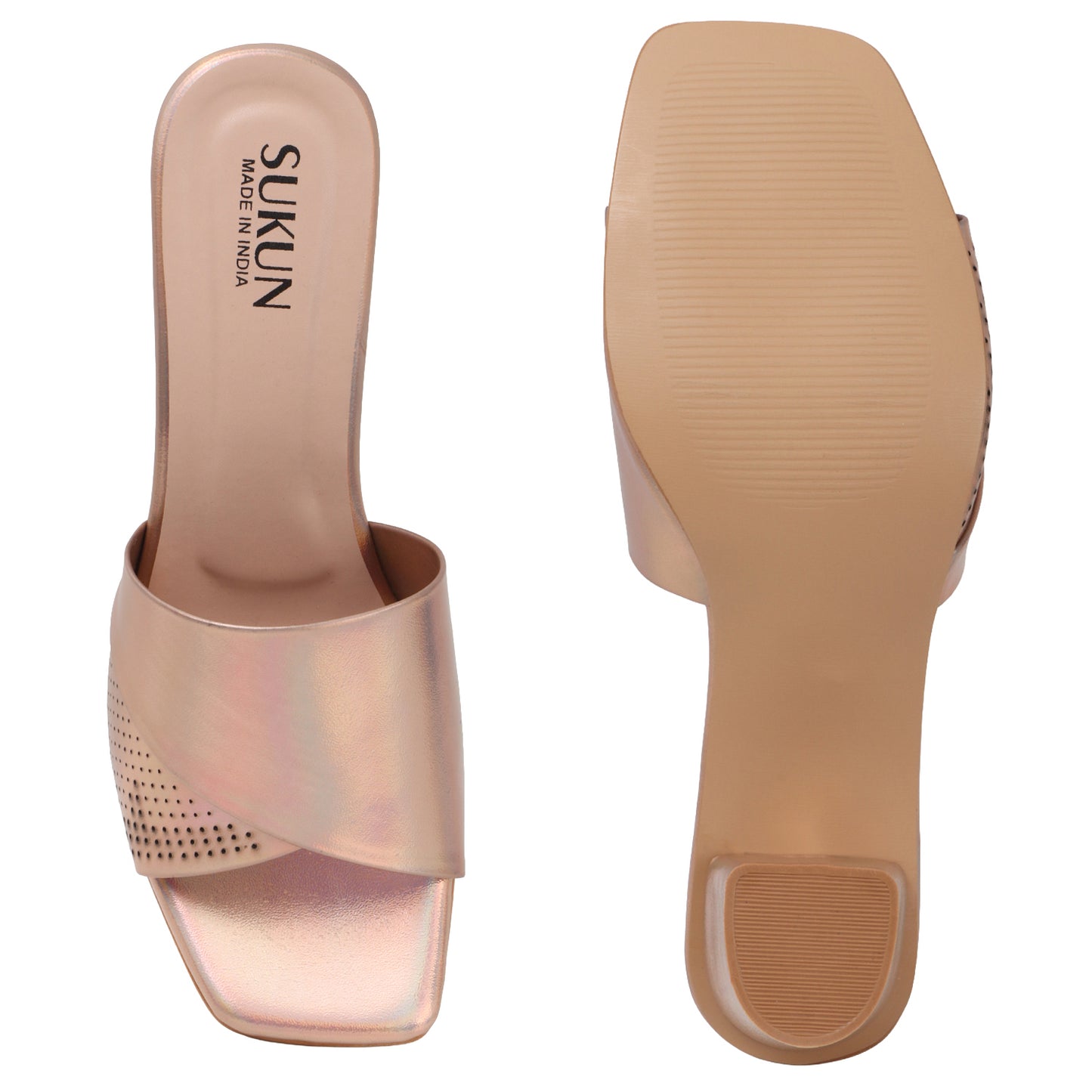 Dane Golden Block Heels
