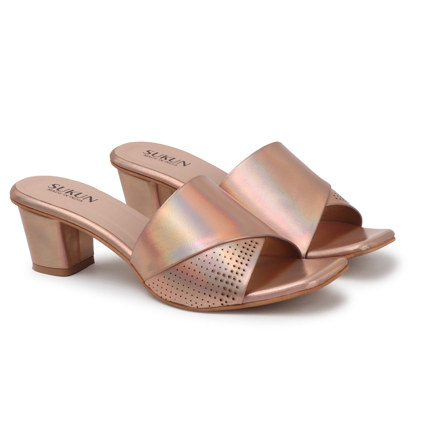 Dane Golden Block Heels