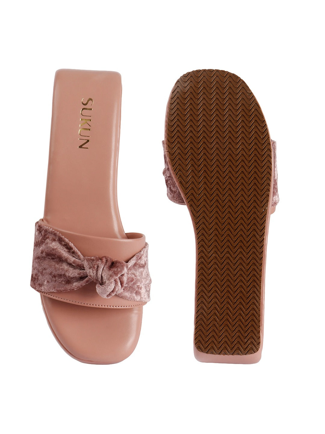 Bow Pink Wedge Heels