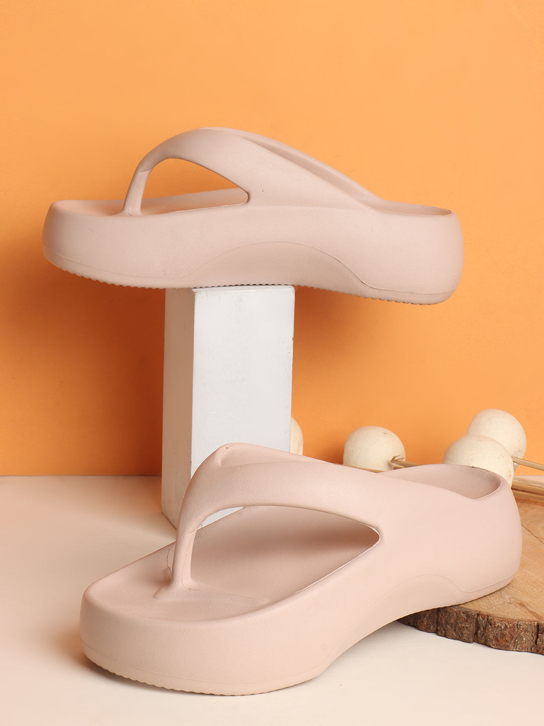 Flip Flops Beige Slippers