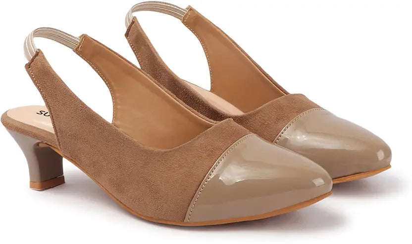 Pointed Beige Toe Mules