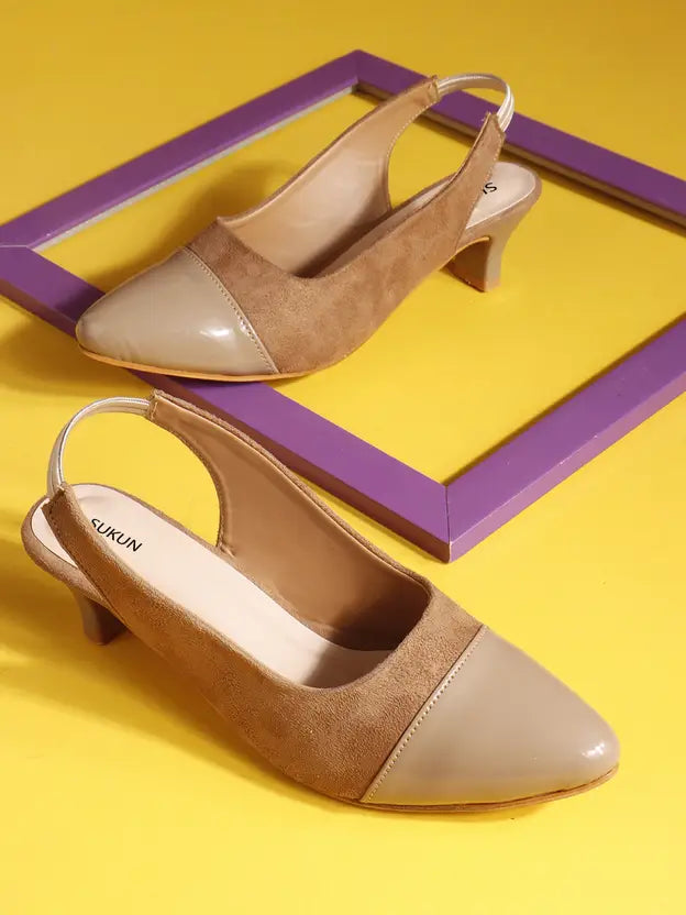 Pointed Beige Toe Mules
