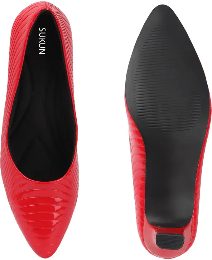 Pointed Toe Red Pumps