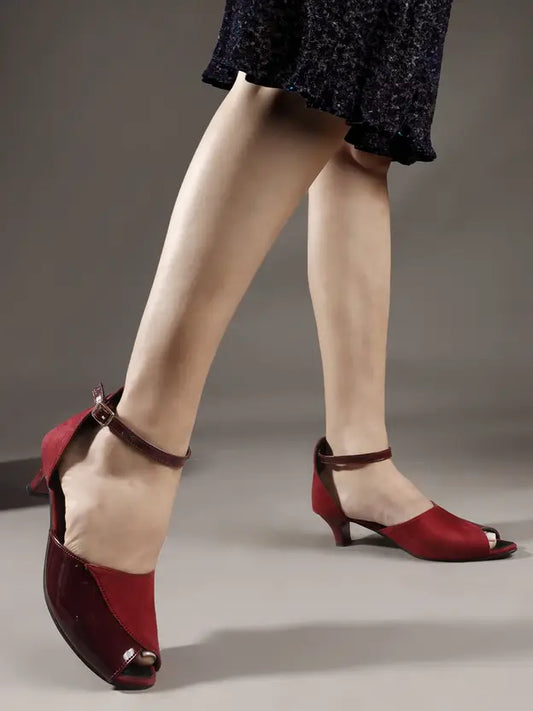 Stiletto Red Peep Toe Heels