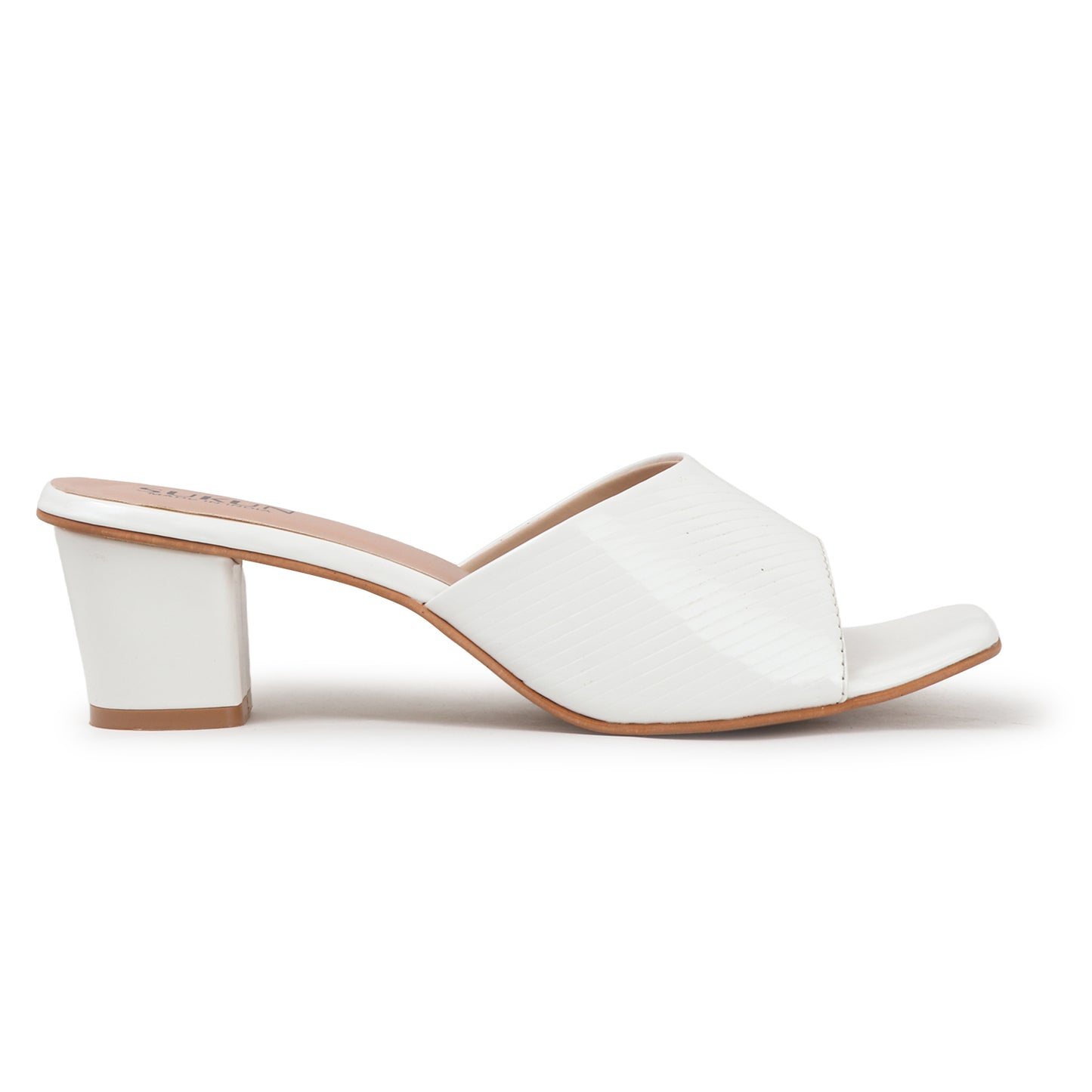 Liner White Block Heels