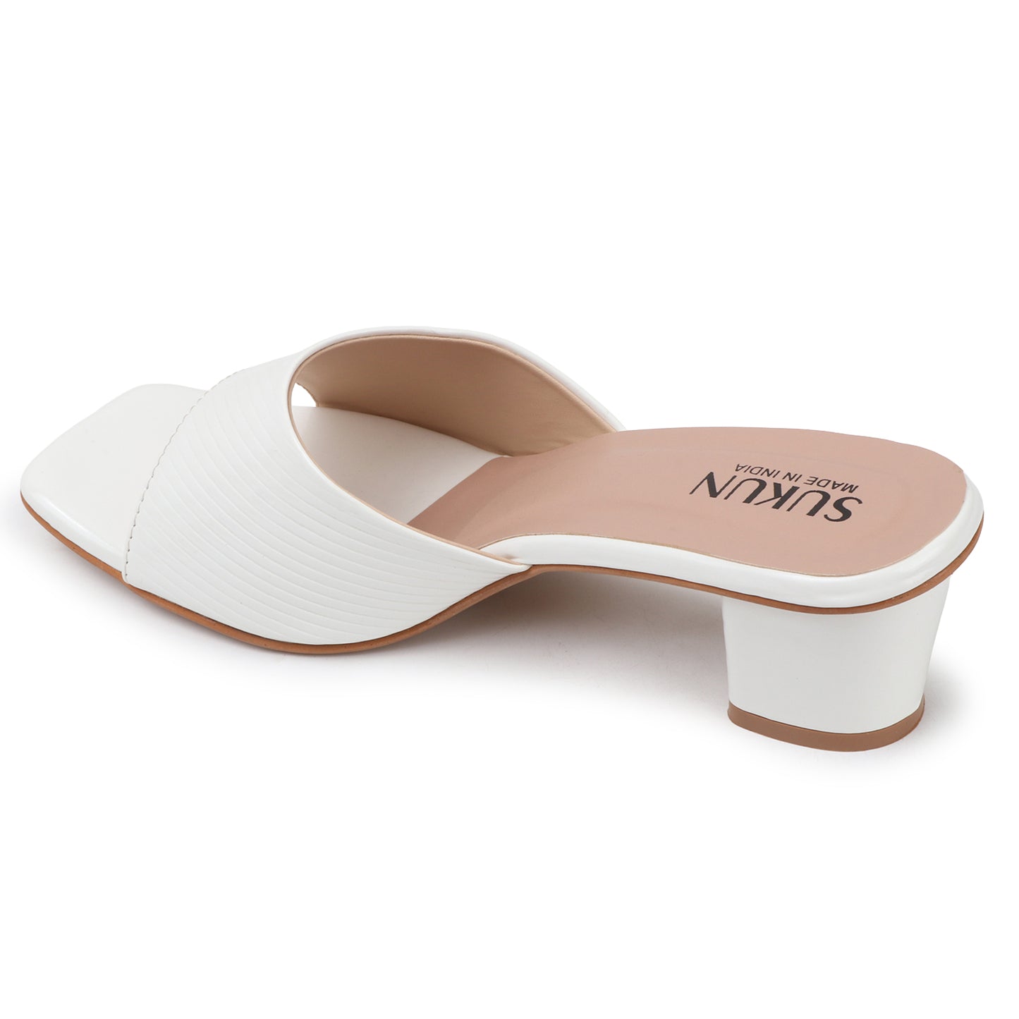Liner White Block Heels
