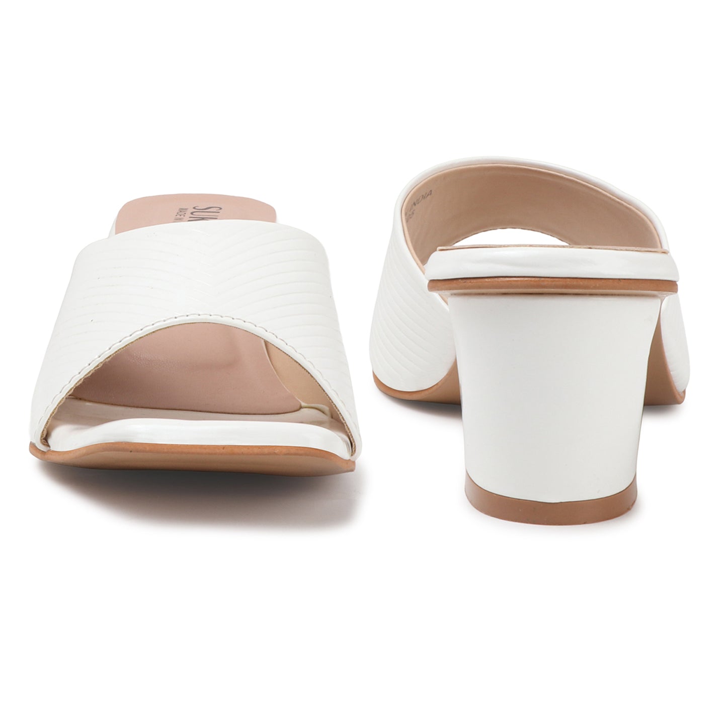 Liner White Block Heels
