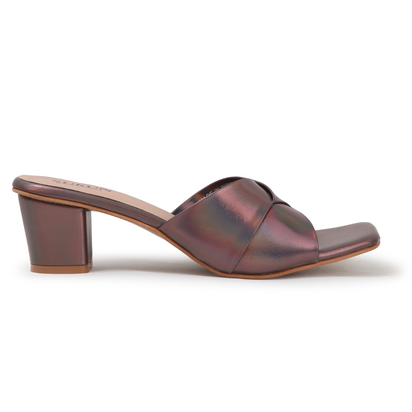 Fold Rust Block Heels