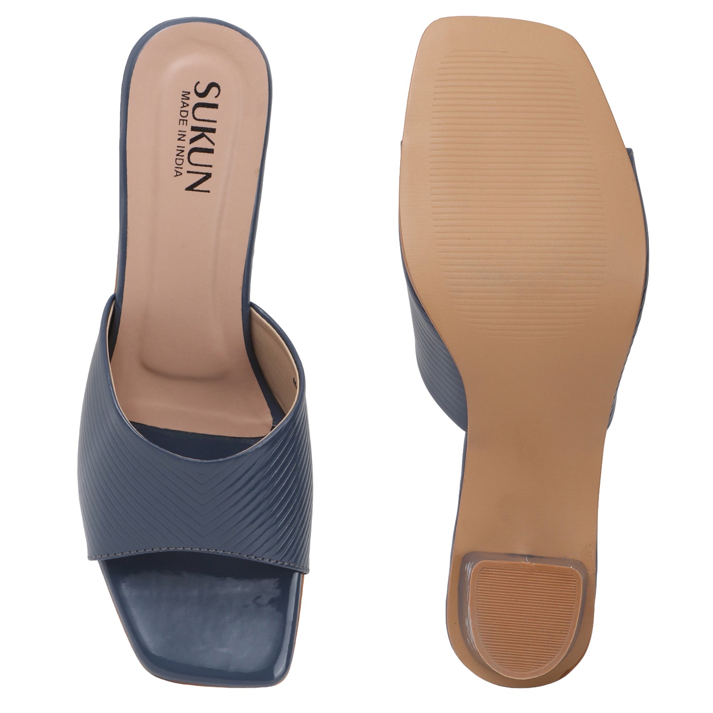 Liner Blue Block Heels