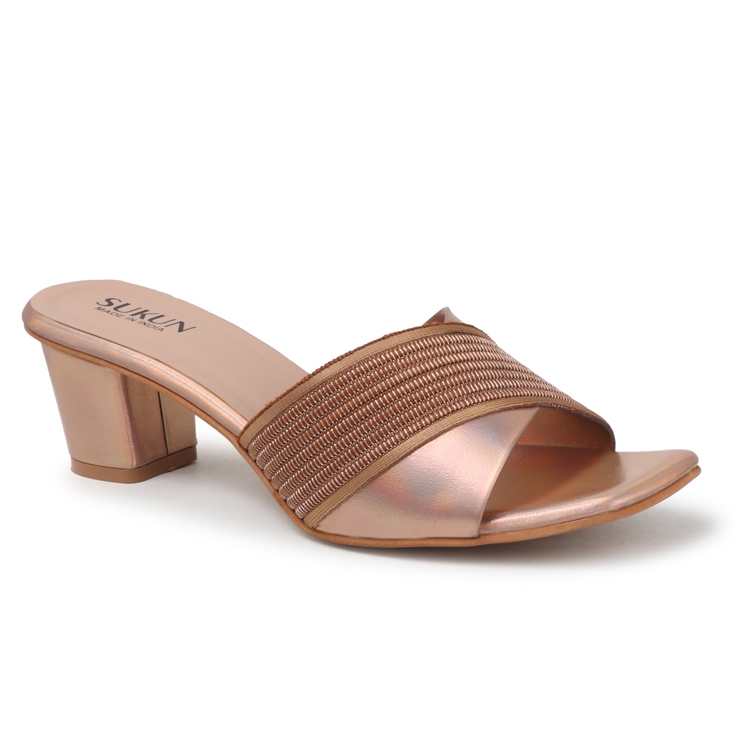 Pine Rose Gold Block Heels