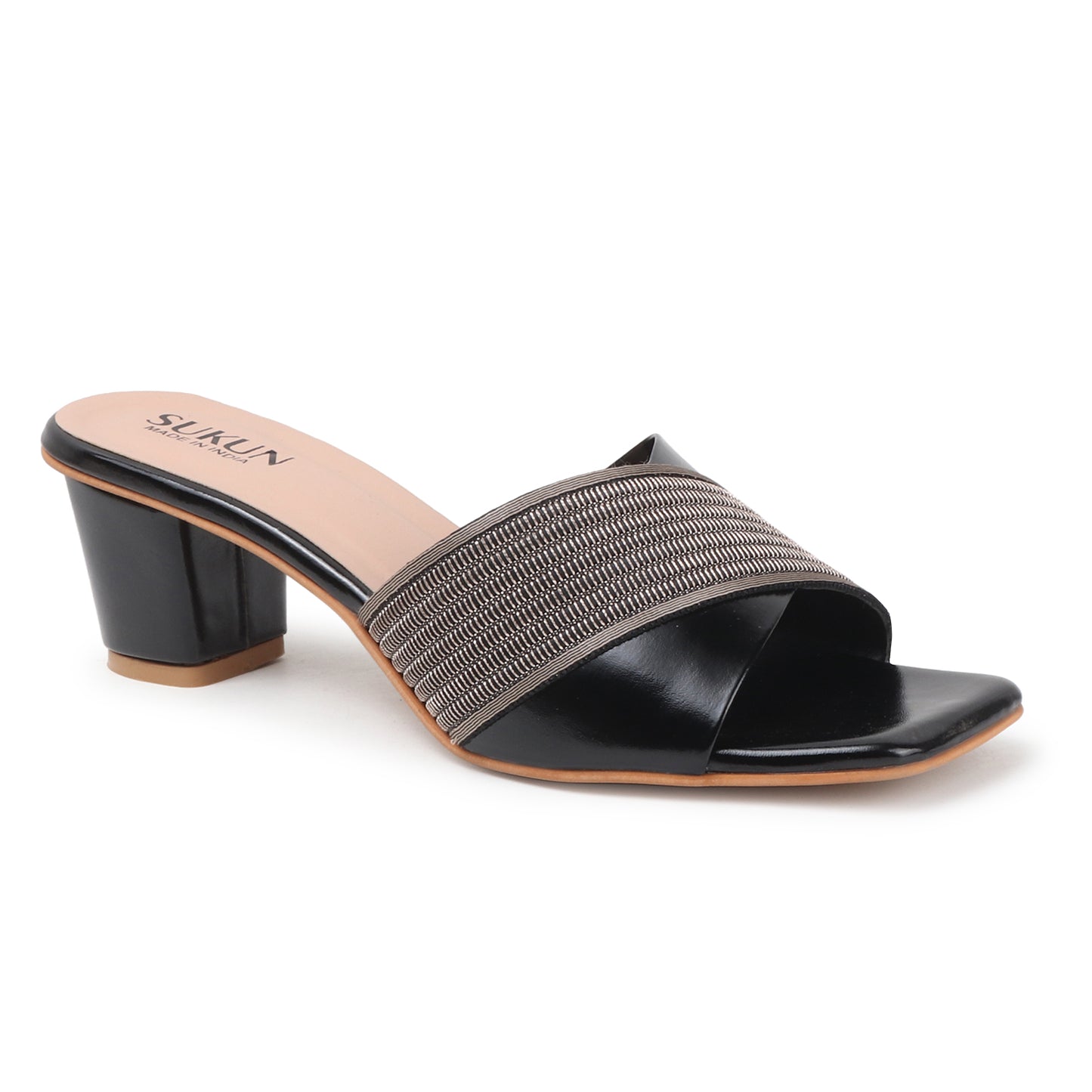 Pine Black Block Heels