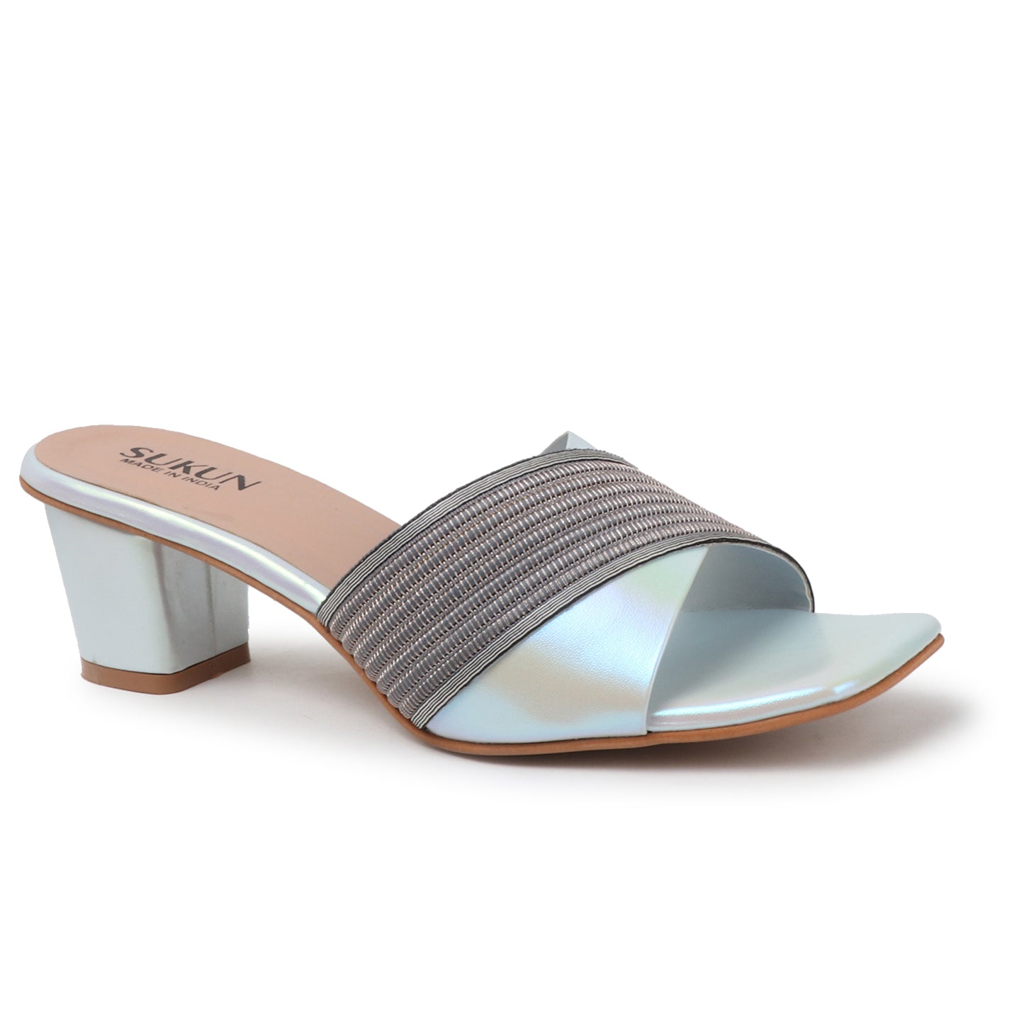 Pine Silver Block Heels