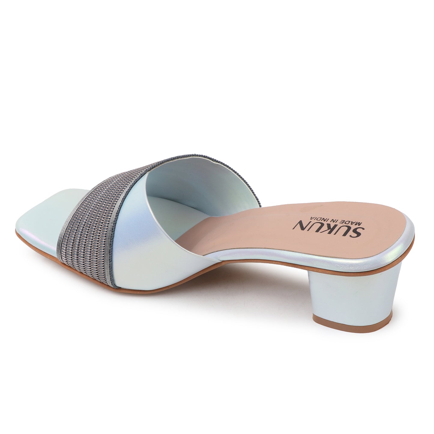 Pine Silver Block Heels