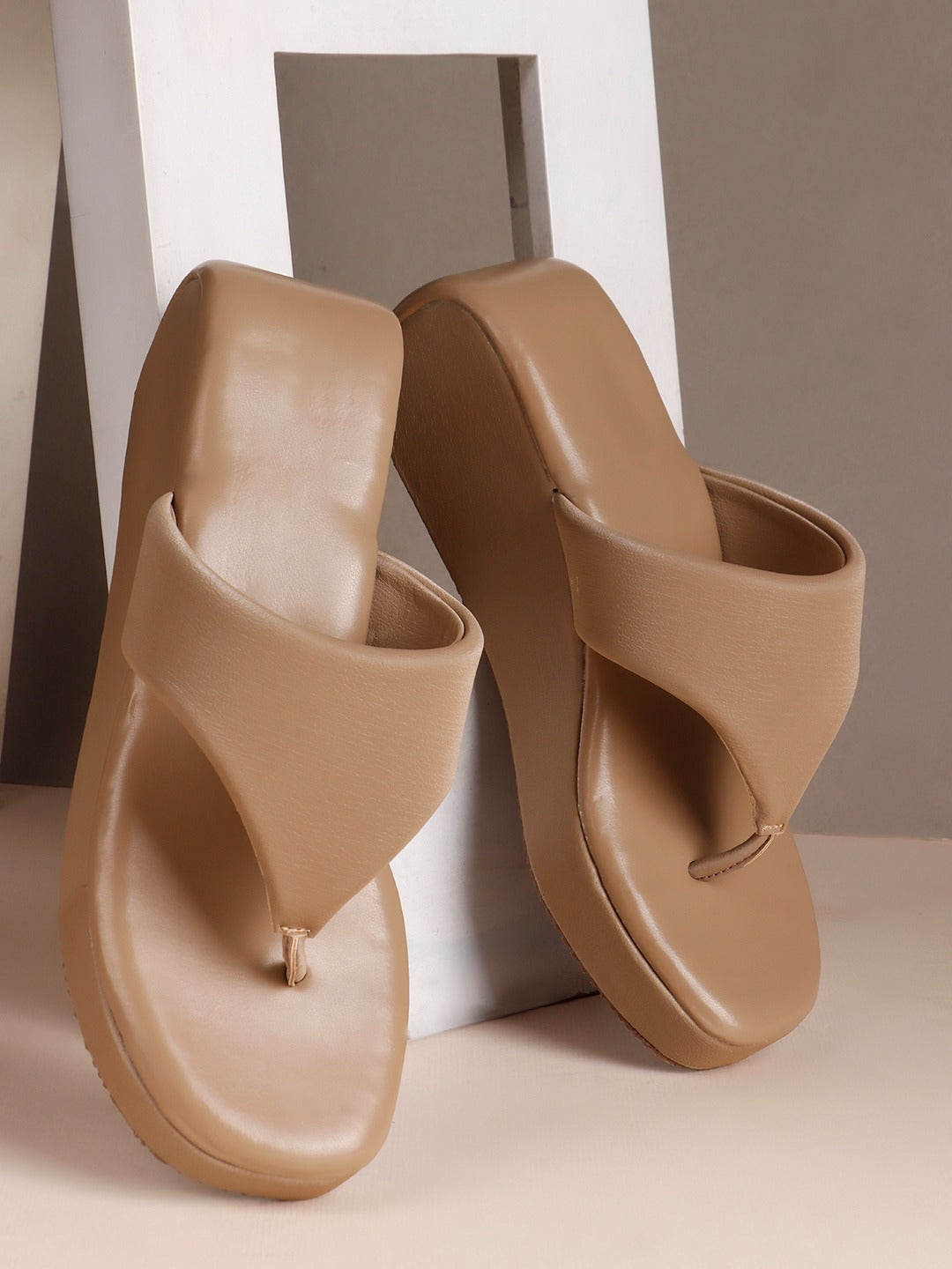 Platform Beige Heels