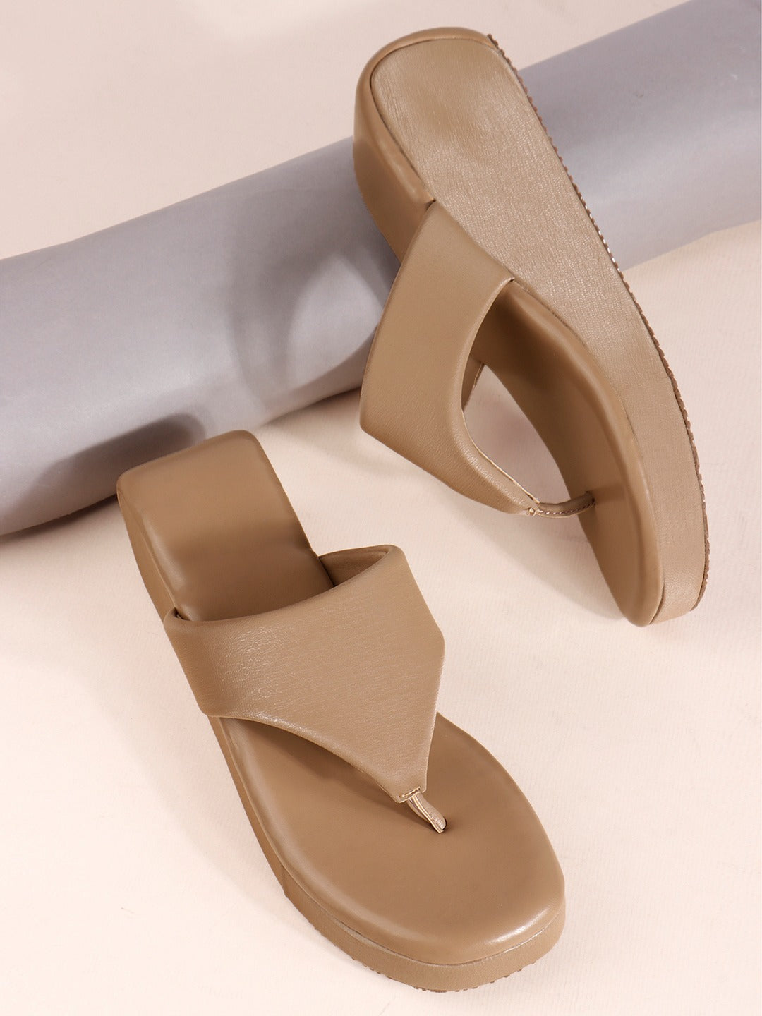 Platform Beige Heels